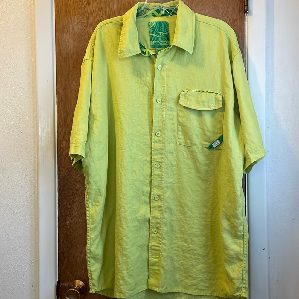 Pepe Jeans London 100% Linen Sz 3XL Quality Denim Products Since 1973